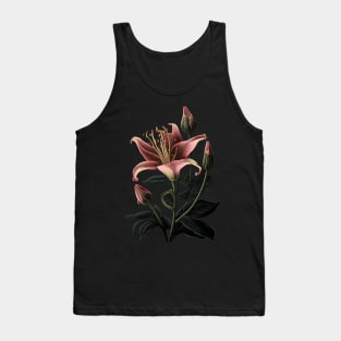 Red Lily Flower Tank Top